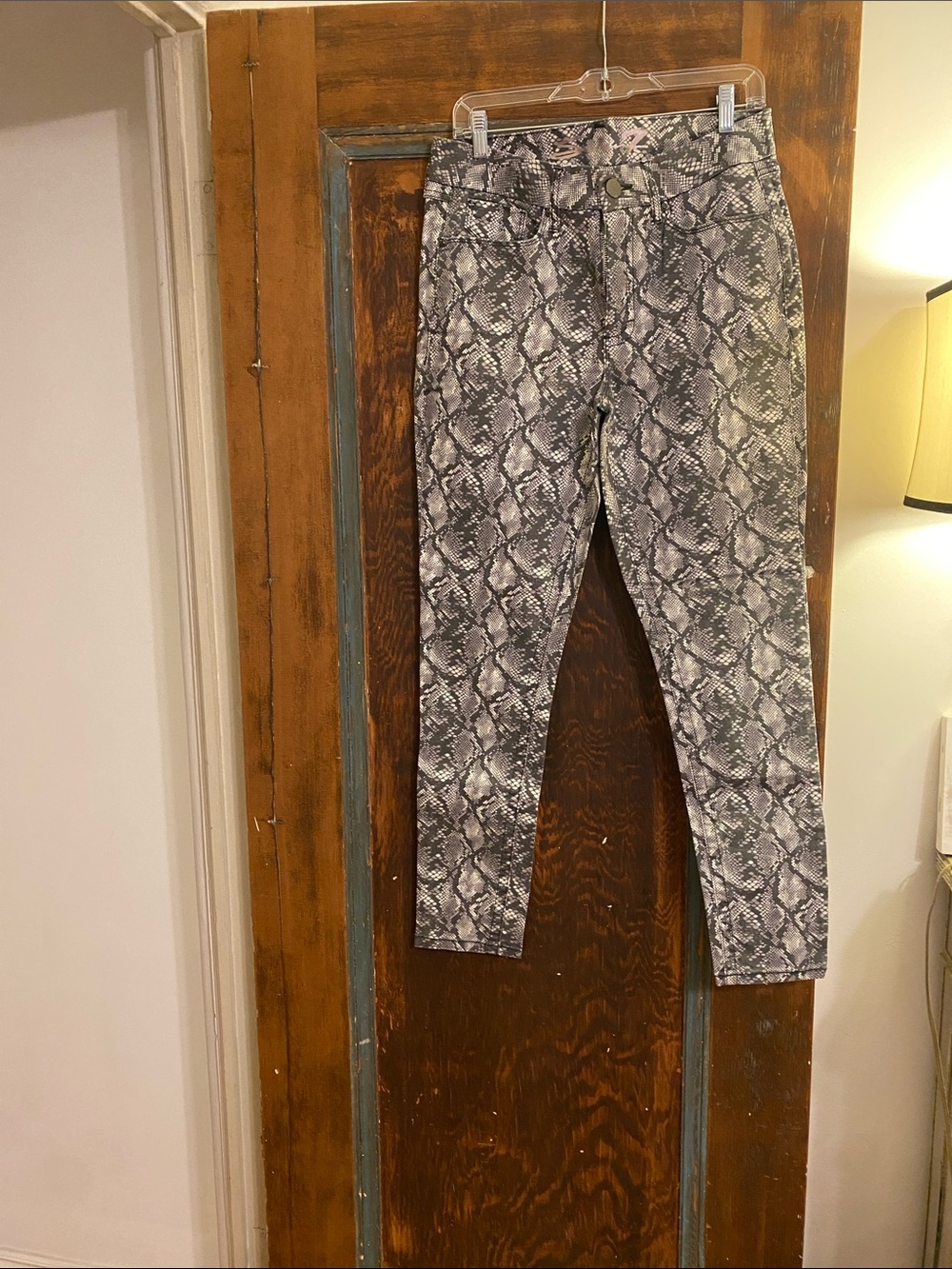 Seven Snake-Print Pants in Gray